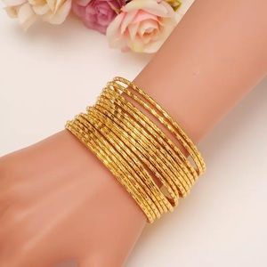 24k Gold Color bangles for women gold bracelets wedding party Bridal jewelry